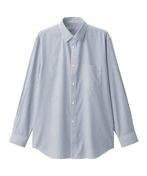 紳士 ノンアイロンセミワイドカラー長袖シャツ（ビジネスシャツ