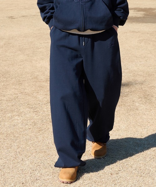 Perushu（ペルーシュ）の「heavy weight wide straight sweat pants  ヘビーウェイトワイドストレートスウェットパンツ（スウェットパンツ・メンズ・ピンク/ネイビー/ライトベージュ/チャコールグレー・MEDIUM/LARGE）」の5枚目の写真