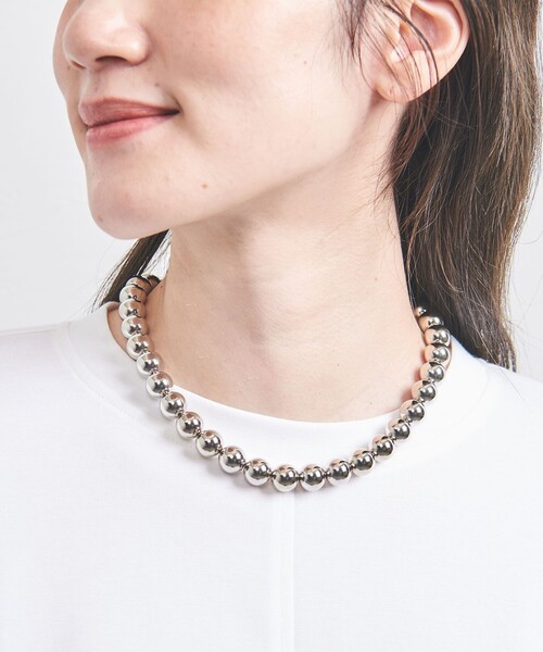 UNITED ARROWS（ユナイテッドアローズ）の「メタルボール 2WAY ネックレス（ネックレス・レディース・ゴールド/シルバー・FREE）」の4枚目の写真