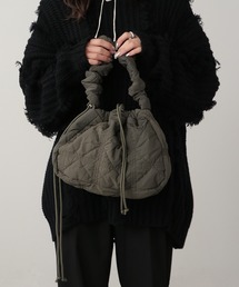 Quilted style gathered handle bag / キルティング風 ギャザーハンドル バッグ 秋物 秋服 2026年秋冬