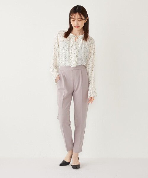 SHIPS Colors(シップス カラーズ)の「SHIPS Colors:〈手洗い可能〉2WAY フロントフリル ブラウス(シャツ/ブラウス・レディース・ブラック/ラベンダー/ナチュラル・ONE SIZE)」の18枚目の写真