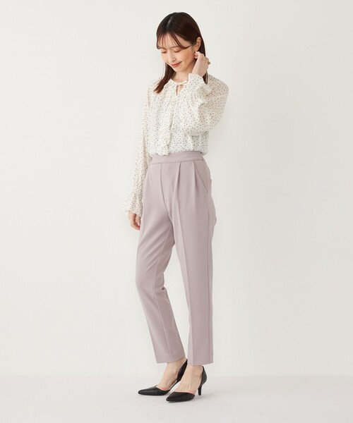 SHIPS Colors(シップス カラーズ)の「SHIPS Colors:〈手洗い可能〉2WAY フロントフリル ブラウス(シャツ/ブラウス・レディース・ブラック/ラベンダー/ナチュラル・ONE SIZE)」の22枚目の写真