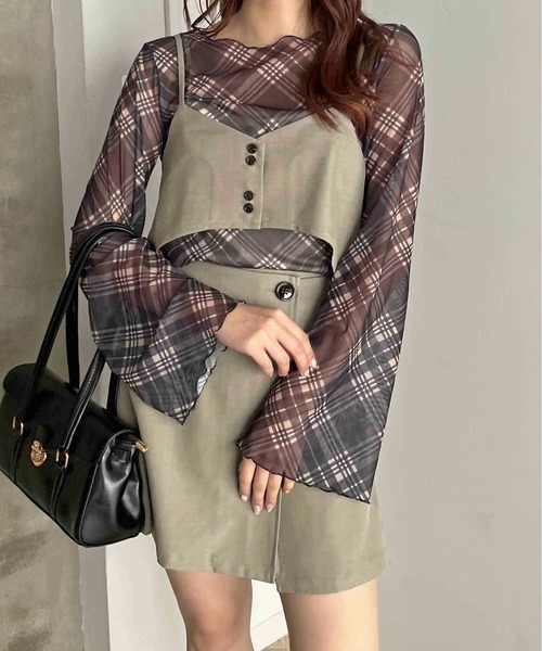 apres jour clair(アプレジュールクレア)の「【apres jour clair】デザインボタンビスチェ【セットアップ可能】(その他トップス・レディース・グレー/キャメル/ベージュ・フリー/X-LARGE)」の8枚目の写真