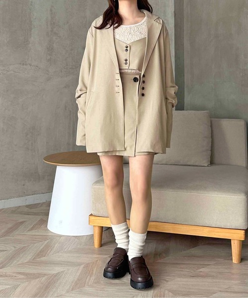 apres jour clair(アプレジュールクレア)の「【apres jour clair】デザインボタンビスチェ【セットアップ可能】(その他トップス・レディース・グレー/キャメル/ベージュ・フリー/X-LARGE)」の21枚目の写真