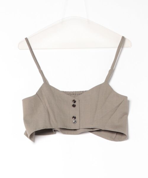 apres jour clair(アプレジュールクレア)の「【apres jour clair】デザインボタンビスチェ【セットアップ可能】(その他トップス・レディース・グレー/キャメル/ベージュ・フリー/X-LARGE)」の4枚目の写真