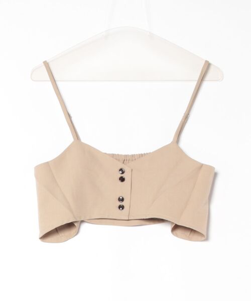 apres jour clair(アプレジュールクレア)の「【apres jour clair】デザインボタンビスチェ【セットアップ可能】(その他トップス・レディース・グレー/キャメル/ベージュ・フリー/X-LARGE)」の5枚目の写真