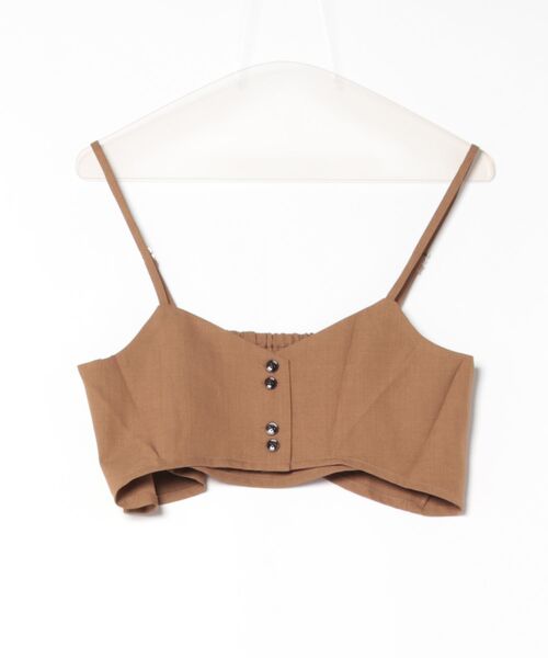 apres jour clair(アプレジュールクレア)の「【apres jour clair】デザインボタンビスチェ【セットアップ可能】(その他トップス・レディース・グレー/キャメル/ベージュ・フリー/X-LARGE)」の6枚目の写真