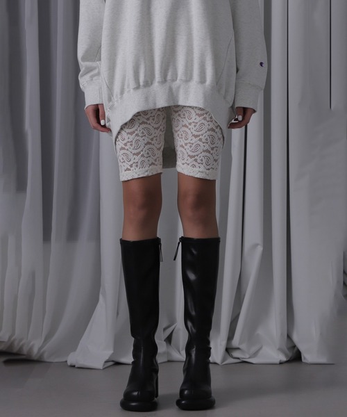 ROSE BUD(ローズバッド)の「レースレギンス(レギンス/スパッツ・レディース・ブラック/ホワイト・ONE SIZE)」の1枚目の写真