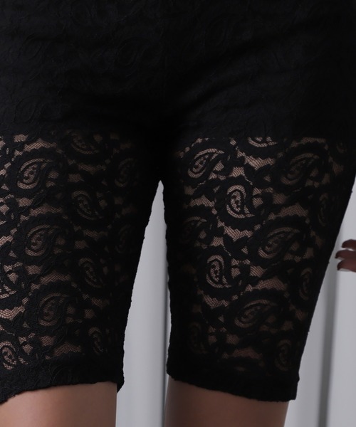 ROSE BUD(ローズバッド)の「レースレギンス(レギンス/スパッツ・レディース・ブラック/ホワイト・ONE SIZE)」の12枚目の写真