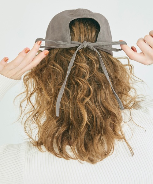 coca（coca）（コカ）の「【WEB限定セール】リボンキャップ（キャップ・レディース・ブラック/ベージュ・ONE SIZE）」の6枚目の写真