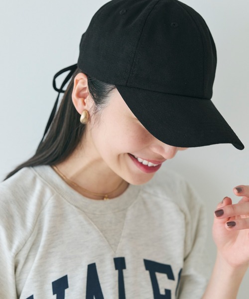 coca（coca）（コカ）の「【WEB限定セール】リボンキャップ（キャップ・レディース・ブラック/ベージュ・ONE SIZE）」の14枚目の写真