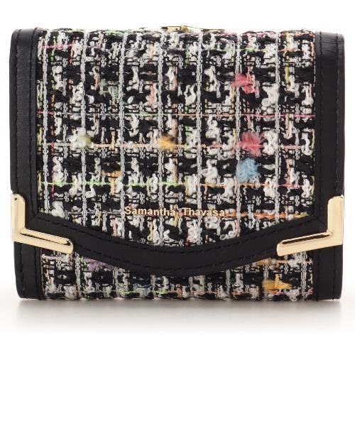 Samantha Thavasa（サマンサタバサ）の「カラフルツイード 折財布（財布・レディース・ホワイト/ブラック・FREE）」の8枚目の写真