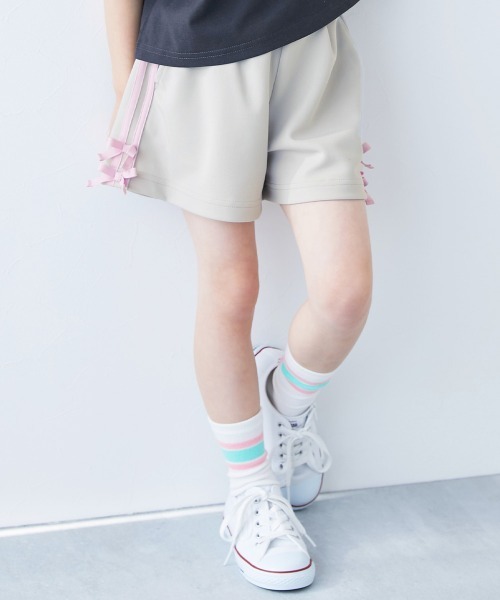 リボン付き サイドラインショートパンツ（その他パンツ