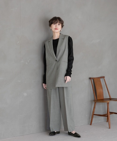 Elura（エルーラ）の「映えラクテーラードジレ/292399（その他アウター・レディース・ネイビー/ライトグレー/グレイッシュベージュ・FREE）」の21枚目の写真