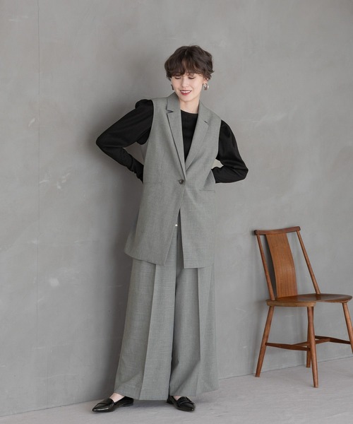 Elura（エルーラ）の「映えラクテーラードジレ/292399（その他アウター・レディース・ネイビー/ライトグレー/グレイッシュベージュ・FREE）」の20枚目の写真