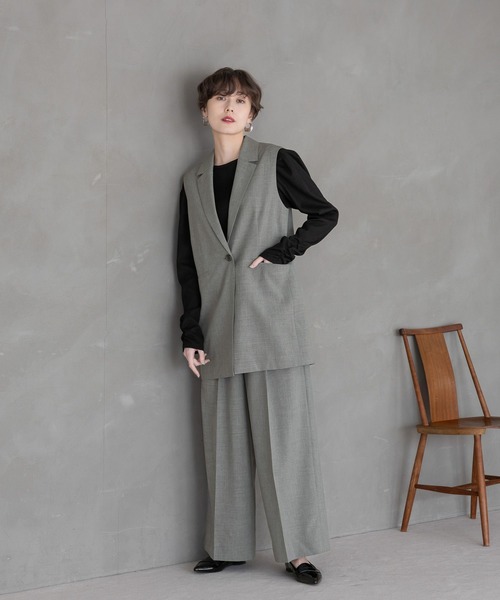 Elura（エルーラ）の「映えラクテーラードジレ/292399（その他アウター・レディース・ネイビー/ライトグレー/グレイッシュベージュ・FREE）」の19枚目の写真