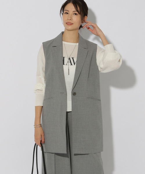 Elura（エルーラ）の「映えラクテーラードジレ/292399（その他アウター・レディース・ネイビー/ライトグレー/グレイッシュベージュ・FREE）」の18枚目の写真