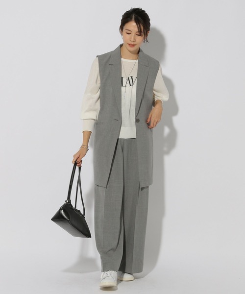 Elura（エルーラ）の「映えラクテーラードジレ/292399（その他アウター・レディース・ネイビー/ライトグレー/グレイッシュベージュ・FREE）」の17枚目の写真