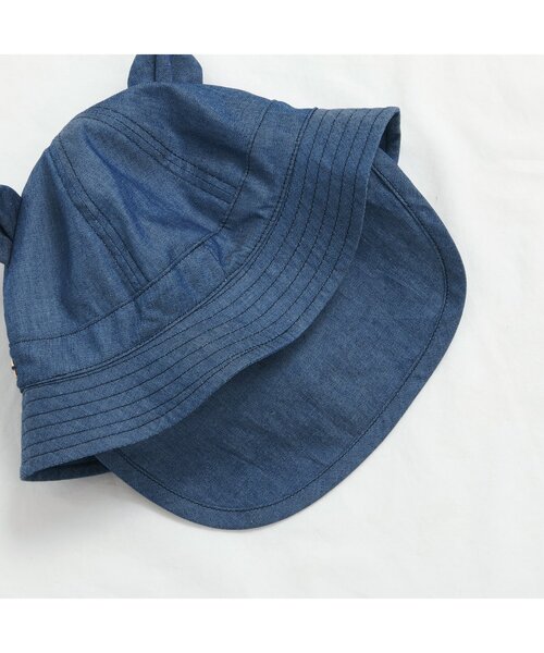 apres les cours(アプレレクール)の「耳付きベビー帽子(ハット・キッズ・インディゴブルー/キナリ・48/46)」の7枚目の写真