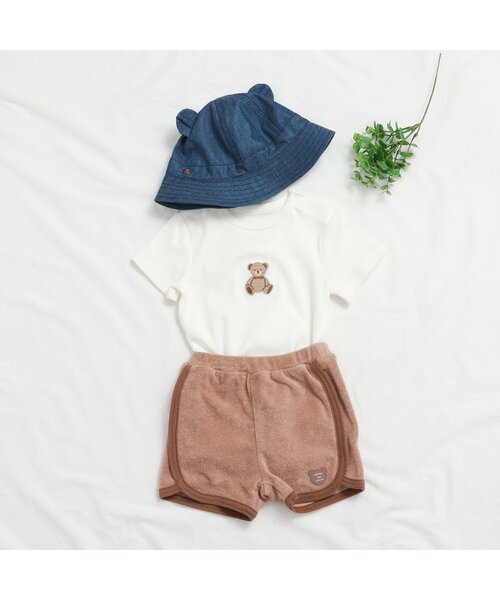 apres les cours(アプレレクール)の「耳付きベビー帽子(ハット・キッズ・インディゴブルー/キナリ・48/46)」の9枚目の写真