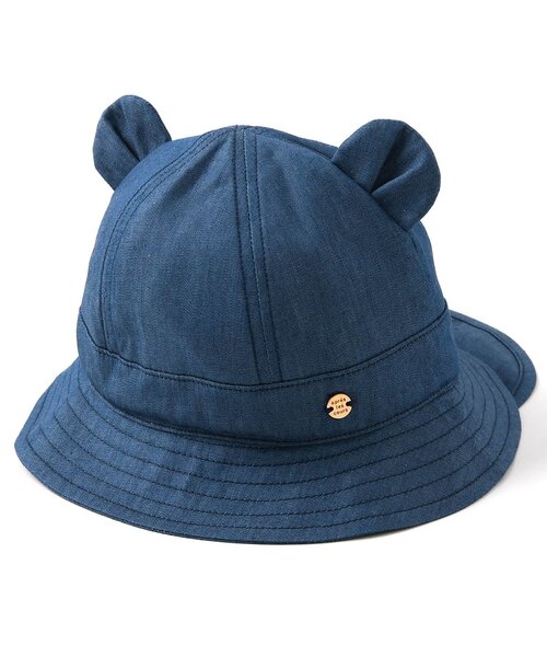 apres les cours(アプレレクール)の「耳付きベビー帽子(ハット・キッズ・インディゴブルー/キナリ・48/46)」の10枚目の写真