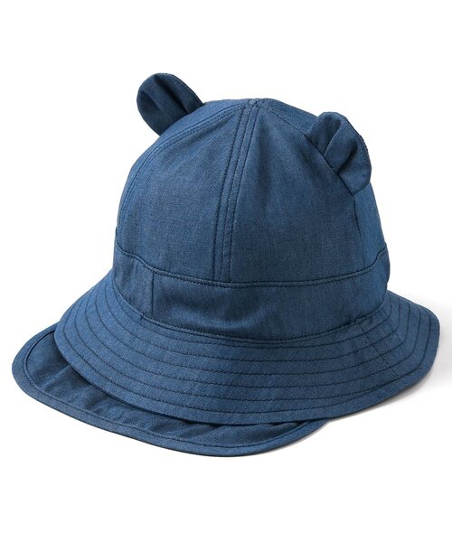 apres les cours(アプレレクール)の「耳付きベビー帽子(ハット・キッズ・インディゴブルー/キナリ・48/46)」の14枚目の写真