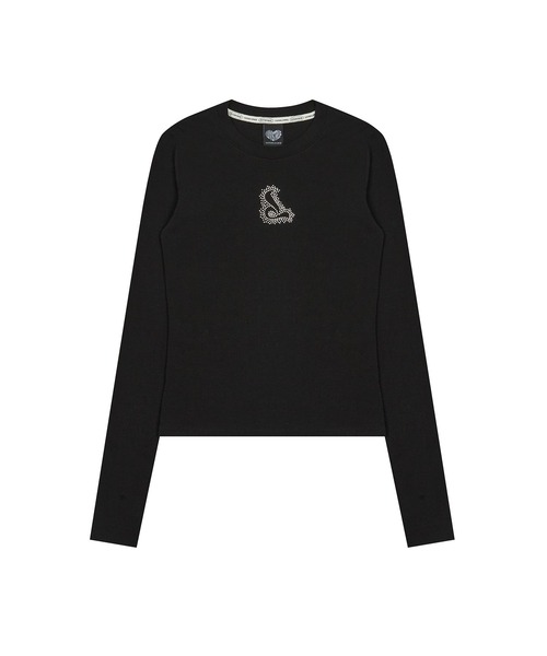 LUVISTRUE(ラヴイズトゥルー)の「CURVED L HOTFIX TEE(Tシャツ/カットソー・レディース・ホワイト/バーガンディー/ブラック・FREE)」の19枚目の写真