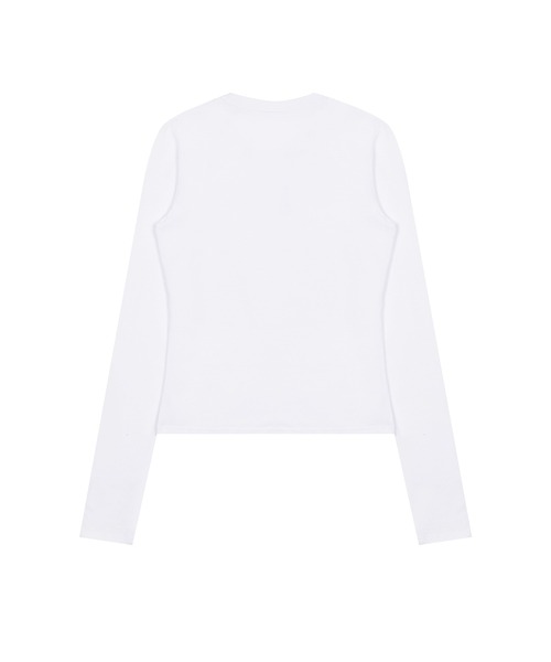 LUVISTRUE(ラヴイズトゥルー)の「CURVED L HOTFIX TEE(Tシャツ/カットソー・レディース・ホワイト/バーガンディー/ブラック・FREE)」の22枚目の写真