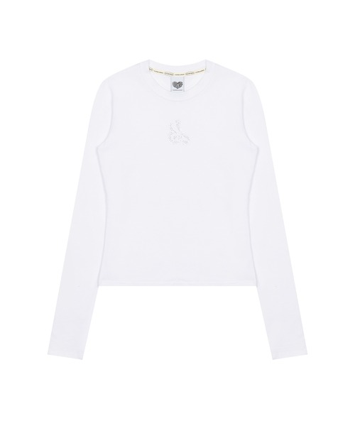 LUVISTRUE(ラヴイズトゥルー)の「CURVED L HOTFIX TEE(Tシャツ/カットソー・レディース・ホワイト/バーガンディー/ブラック・FREE)」の21枚目の写真