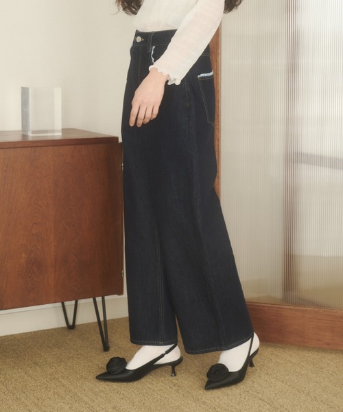 REMOON（リムーン）の「レース付きデニムパンツ（デニムパンツ・レディース・ライトブルー/インディゴブルー・SMALL/MEDIUM）」の18枚目の写真