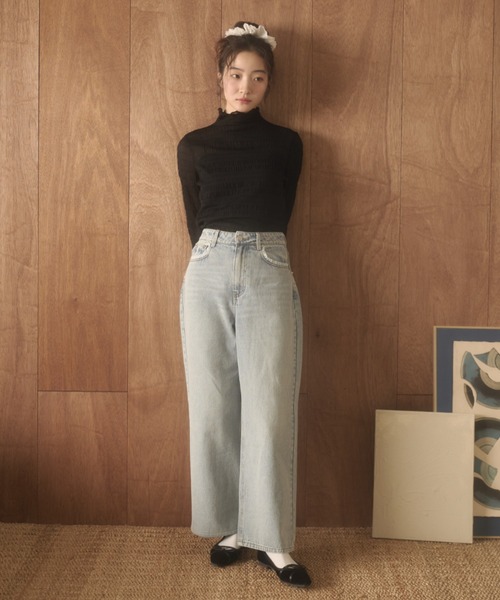 REMOON（リムーン）の「レース付きデニムパンツ（デニムパンツ・レディース・ライトブルー/インディゴブルー・SMALL/MEDIUM）」の21枚目の写真