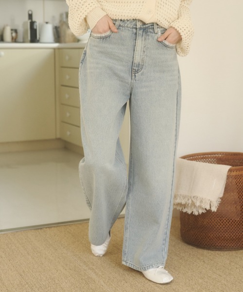 REMOON（リムーン）の「レース付きデニムパンツ（デニムパンツ・レディース・ライトブルー/インディゴブルー・SMALL/MEDIUM）」の5枚目の写真