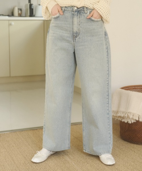 REMOON（リムーン）の「レース付きデニムパンツ（デニムパンツ・レディース・ライトブルー/インディゴブルー・SMALL/MEDIUM）」の3枚目の写真