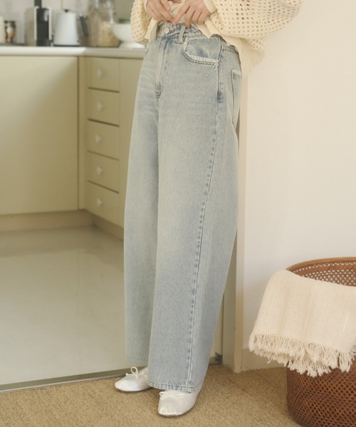 REMOON（リムーン）の「レース付きデニムパンツ（デニムパンツ・レディース・ライトブルー/インディゴブルー・SMALL/MEDIUM）」の6枚目の写真