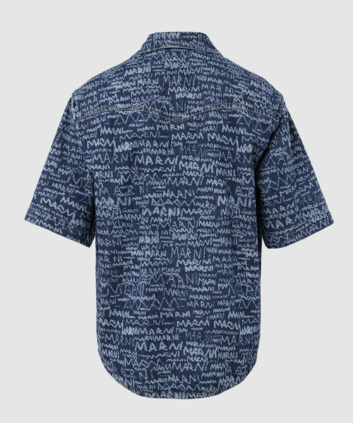 MARNIネイビー 半袖ボウリングシャツ メンズ シャツ｜公式オンラインストア | Marni