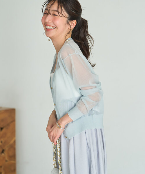 【新品タグ付】La boutique BonBonシアークロップドカーディガン シアークロップドカーディガン | La boutique BonBon(ラブ
