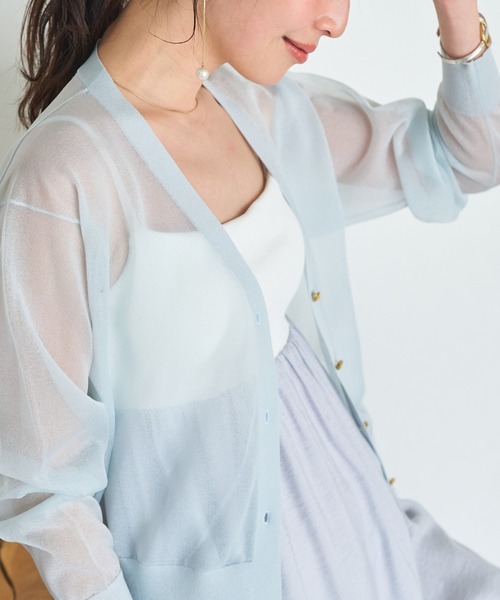 【新品タグ付】La boutique BonBonシアークロップドカーディガン シアークロップドカーディガン | La boutique BonBon(ラブ