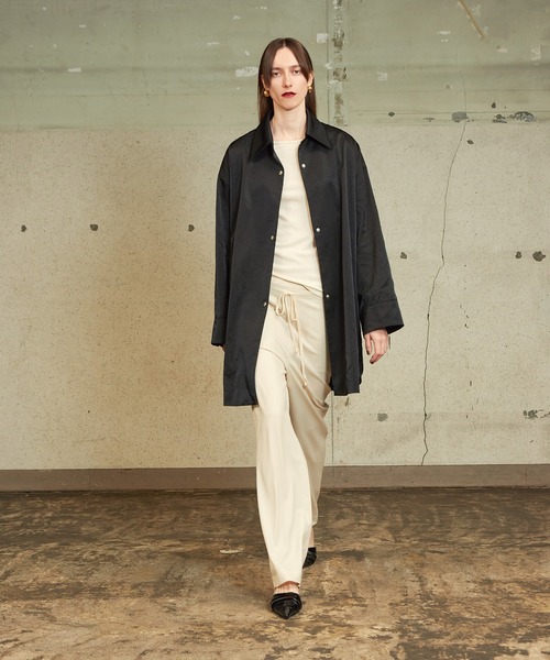 セール】【EMOELLE】ナイロンサテンシャツブルゾン（ブルゾン