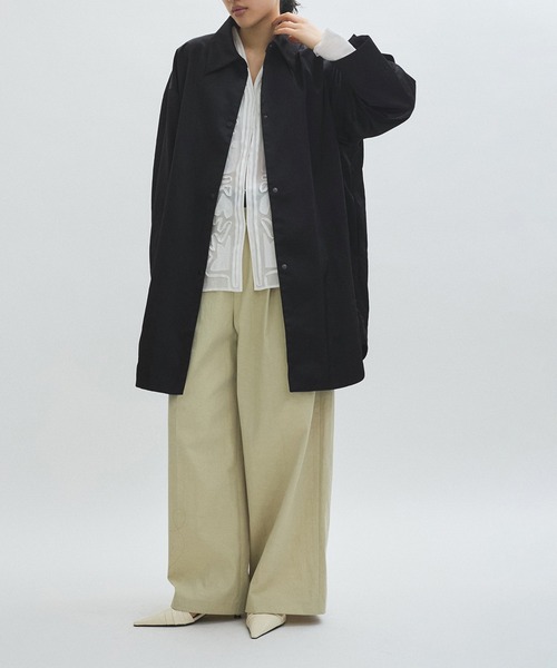 セール】【EMOELLE】ナイロンサテンシャツブルゾン（ブルゾン