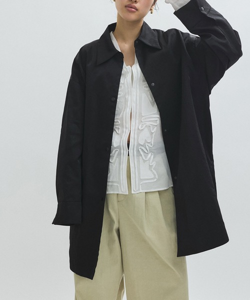 セール】【EMOELLE】ナイロンサテンシャツブルゾン（ブルゾン）｜ADAM