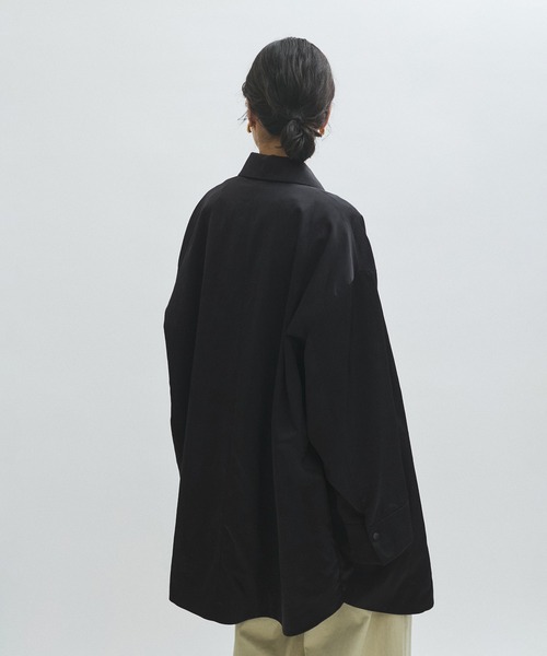 【新品】ナイロンサテンシャツブルゾン EMOELLE(エモエレ) / 【EMOELLE】ナイロンサテンシャツブルゾン