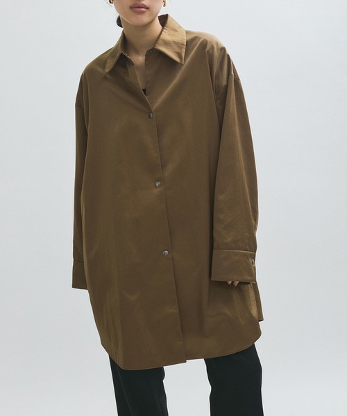 セール】【EMOELLE】ナイロンサテンシャツブルゾン（ブルゾン）｜ADAM