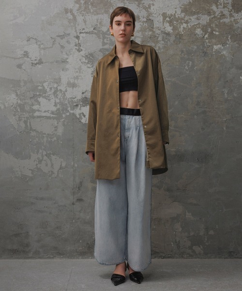 セール】【EMOELLE】ナイロンサテンシャツブルゾン（ブルゾン）｜ADAM