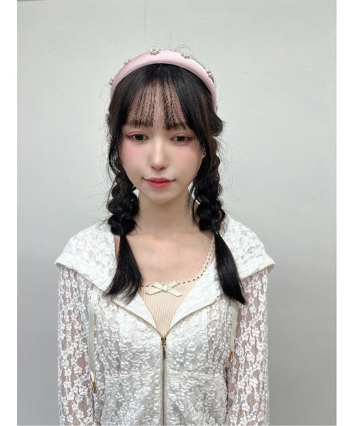 F i.n.t（フィント）の「パールマーガレットカチューシャ/fint　フィント（カチューシャ・レディース・オフホワイト/ブルーグレー/ピンク・FREE）」の13枚目の写真