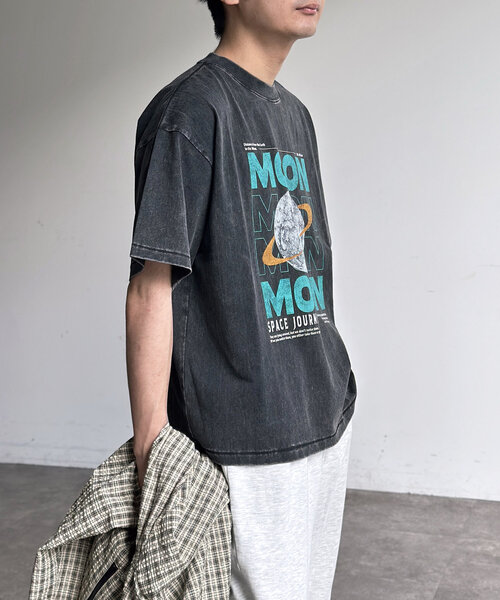 CPCM（シーピーシーエム）の「パウダー加工ヴィンテージライクT（Tシャツ/カットソー・レディース・グレー/ブラック系その他/ブラック系その他3/ブラック/グレー系その他/ブラック系その他2/グレー系その他2/グレー系その他3/ブラック系その他4・MEDIUM/LARGE/X-LARGE）」の12枚目の写真