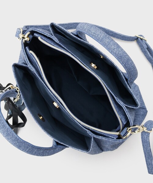 index（インデックス）の「【2WAY】フラワーチャーム付きショルダー取外し可バッグ（ショルダーバッグ・レディース・ブルー/ブラック/オフホワイト・00）」の20枚目の写真