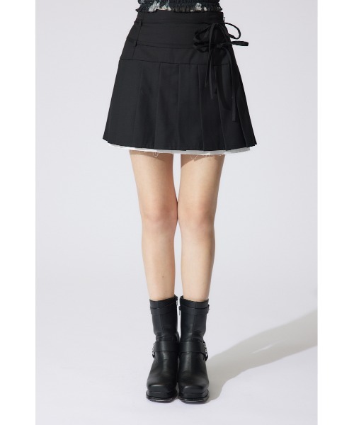 rienda(リエンダ)の「レイヤードパターンプリーツスコートショートパンツ(スカート・レディース・ブラウン系その他/ブラック/ベージュ・MEDIUM/SMALL/X-SMALL)」の20枚目の写真