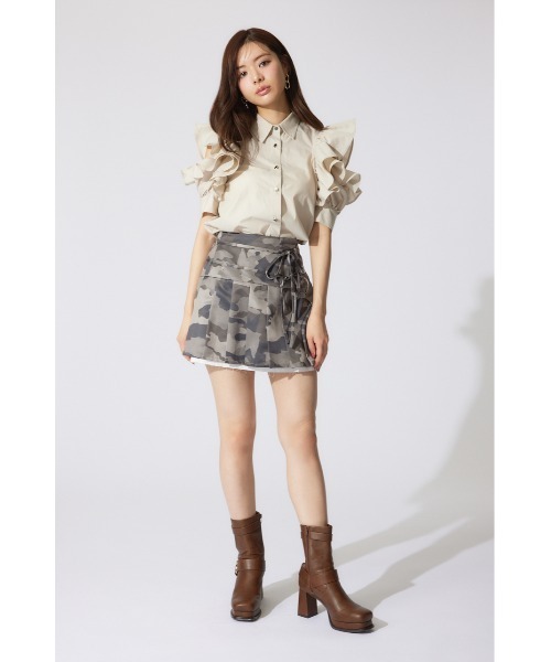 rienda(リエンダ)の「レイヤードパターンプリーツスコートショートパンツ(スカート・レディース・ブラウン系その他/ブラック/ベージュ・MEDIUM/SMALL/X-SMALL)」の21枚目の写真