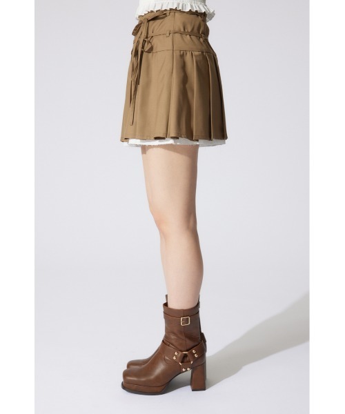 rienda(リエンダ)の「レイヤードパターンプリーツスコートショートパンツ(スカート・レディース・ブラウン系その他/ブラック/ベージュ・MEDIUM/SMALL/X-SMALL)」の10枚目の写真