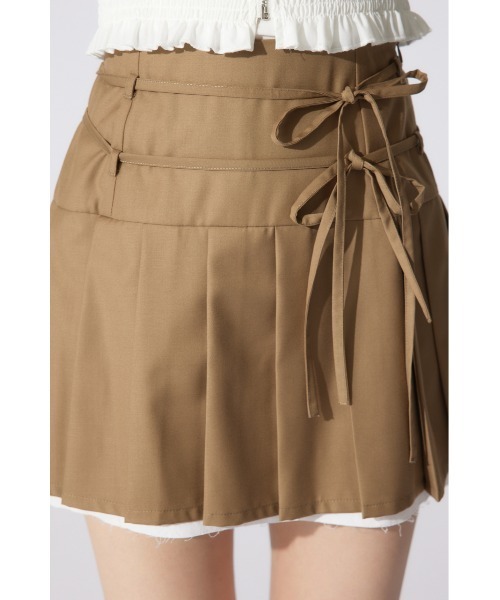 rienda(リエンダ)の「レイヤードパターンプリーツスコートショートパンツ(スカート・レディース・ブラウン系その他/ブラック/ベージュ・MEDIUM/SMALL/X-SMALL)」の12枚目の写真